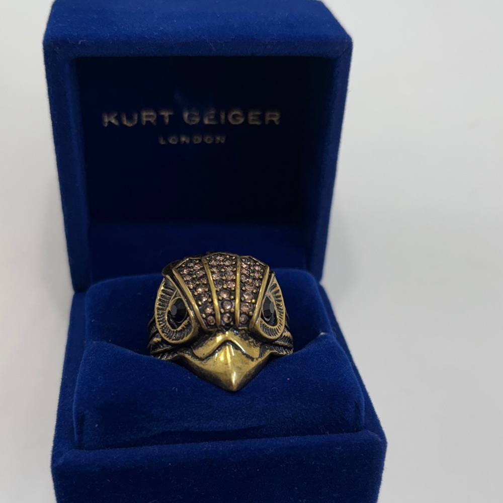 Kurt Geiger Bronze-Toned / Gold-Toned Ring | Women Size 8